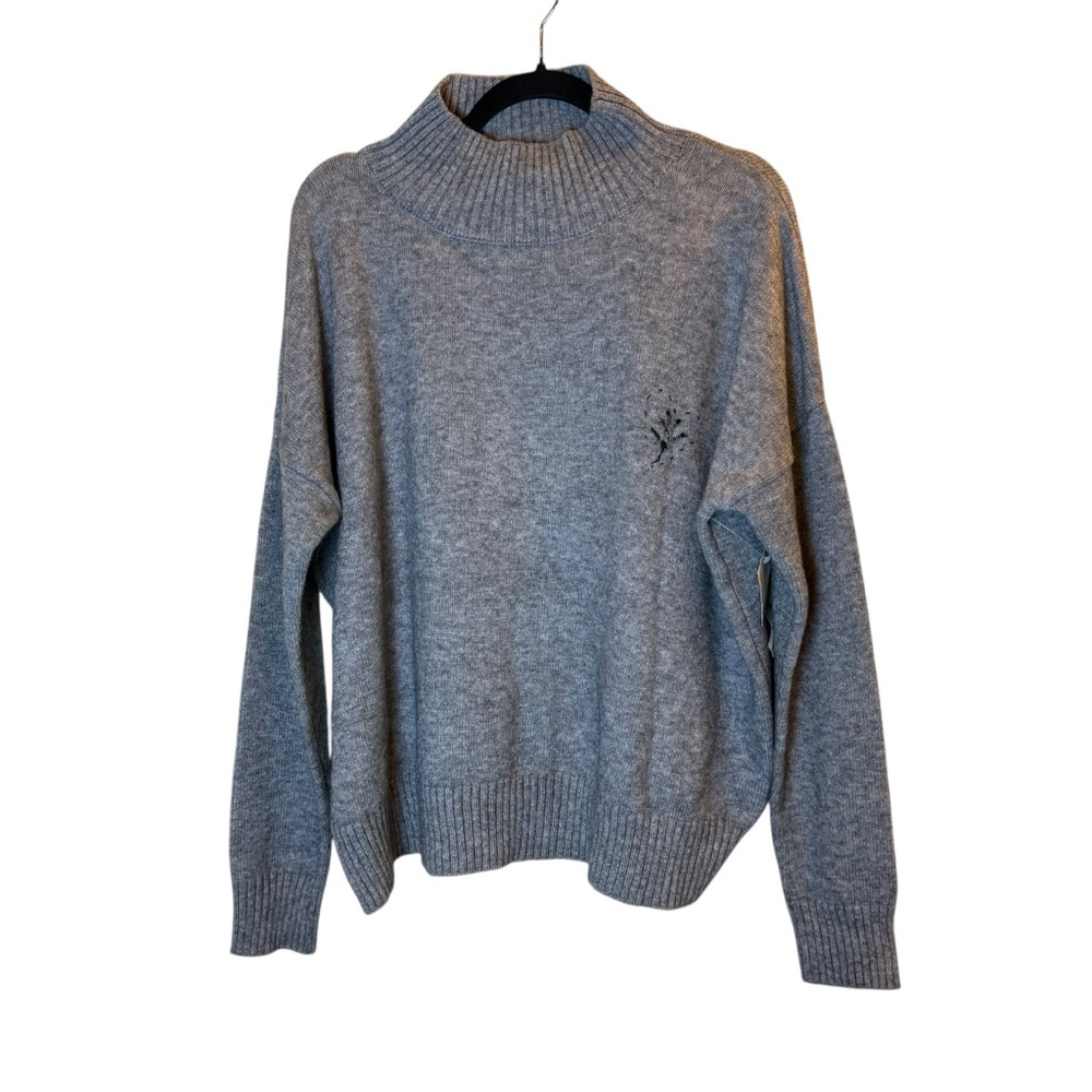 Karen Kane Women's Gray Mock Neck Minimalist Turtleneck Sweater sz XL
